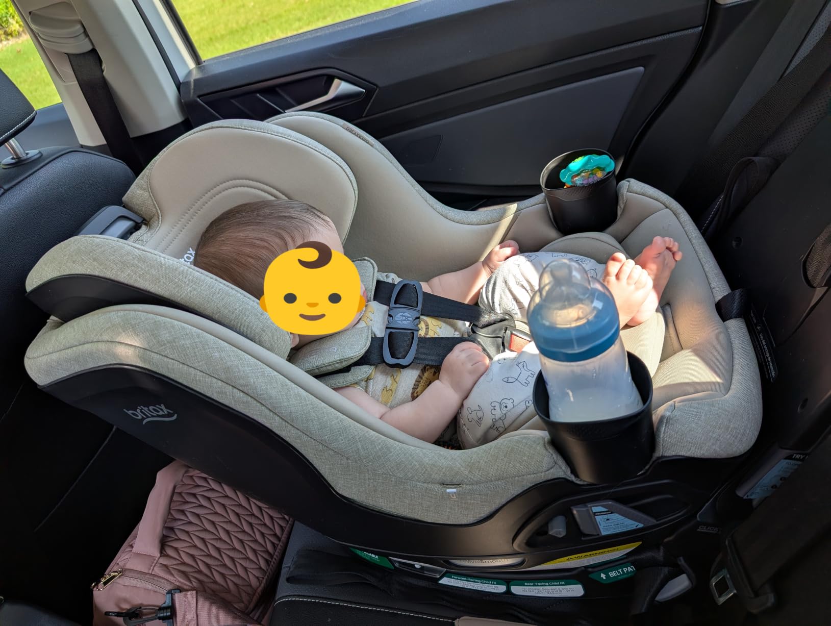 Britax Galaxy360 Slim Rotating Convertible Car Seat - Teak | 2-in-1 Rotating Car Seat for Infants & Toddlers, 360 SwivelSmooth Steel Ring, Extended Rear Facing, ClickTight Installation customer photo 2