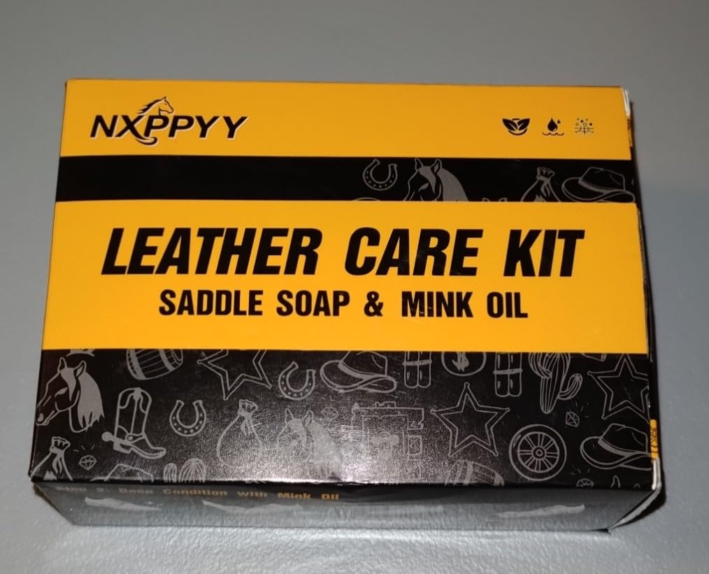Leather Boot Care Kit, Mink Oil & Saddle Soap for Leather Cleaning & Leather Boots, 6-in-1 Leather Shoe Care Kit customer photo 1