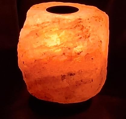 Himalayan Salt Lamp with Aromatherapy Tray & Dimmer Switch - Salt Rock Lamp for Bedroom, Relaxation & Sleep | Calming Meditation Spa Lamp | Himalayan Salt Diffuser | Warm Glow Night Light | Gift Ready customer photo 1
