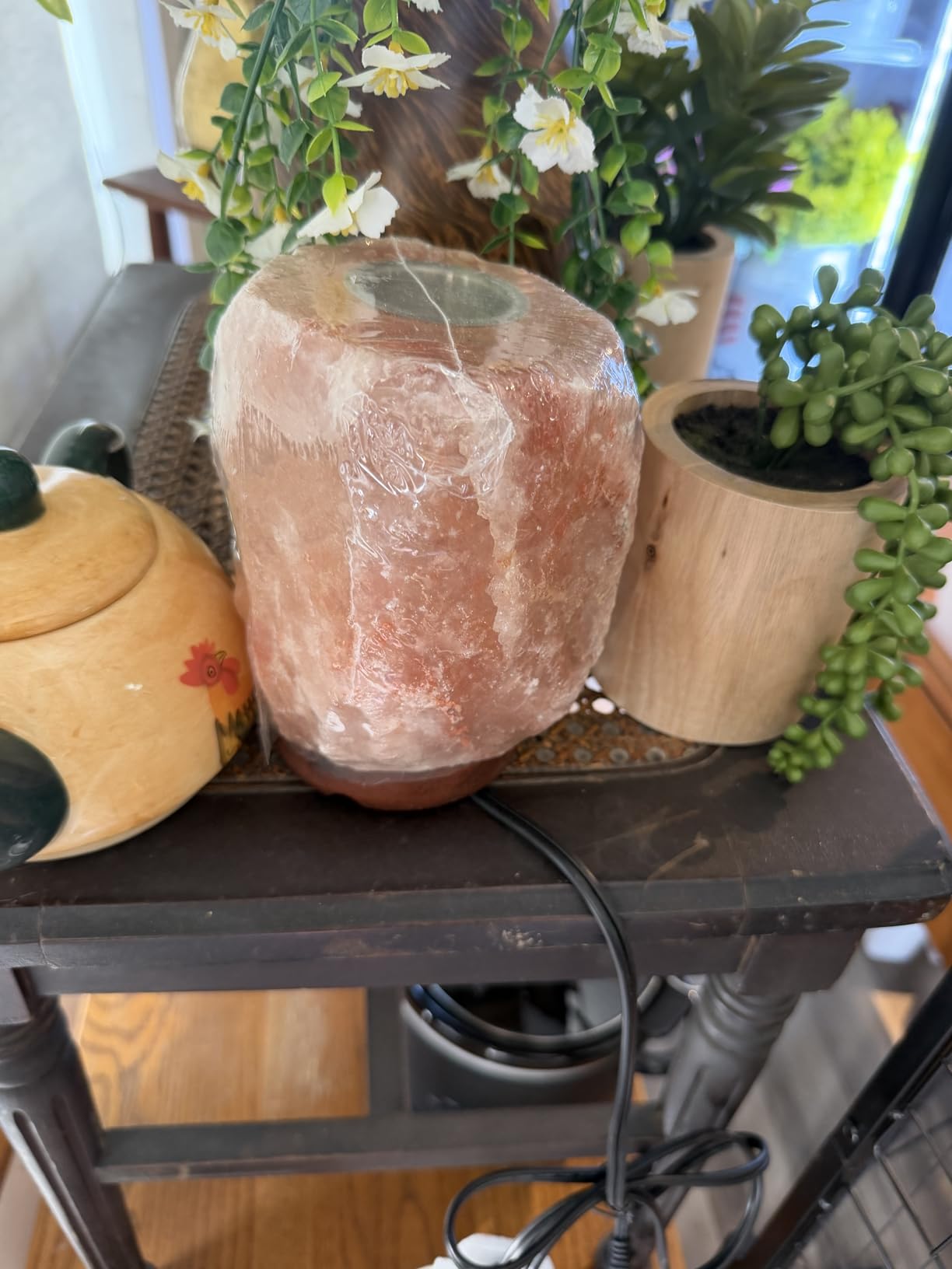 Himalayan Salt Lamp with Aromatherapy Tray & Dimmer Switch - Salt Rock Lamp for Bedroom, Relaxation & Sleep | Calming Meditation Spa Lamp | Himalayan Salt Diffuser | Warm Glow Night Light | Gift Ready customer photo 2