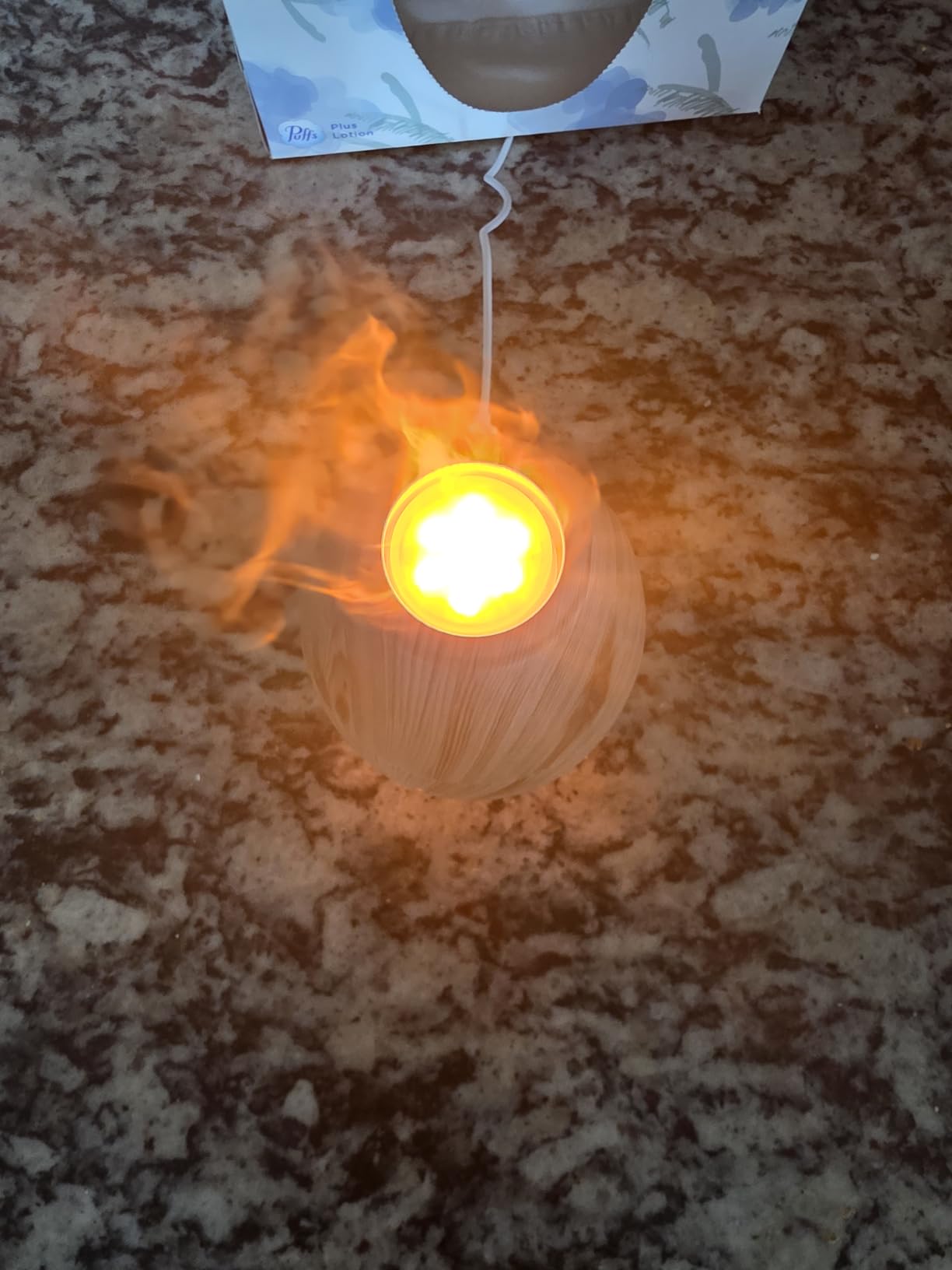 Dialan's Essential Oil Diffuser with Flame Effect Ultrasonic Himalayan Salt Lamp Diffuser Ultrasonic Cool Mist Humidifier Aromatherapy Diffuser with Auto Off for Home Office Gift - 100ml Wood Grain customer photo 2