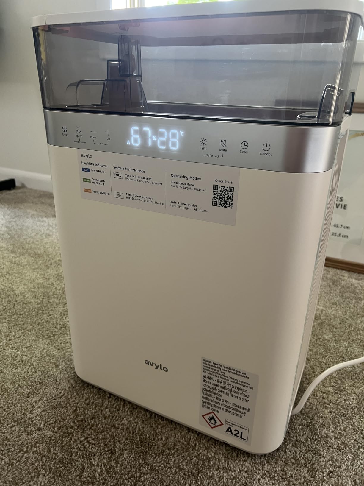 avylo Dehumidifier for Basement with Pump and Hose, Max 90 Pints/Day, Energy Star Most Efficient 2025, 5000 Sq.Ft, 2.11 Gal Tank, 3 Drainage Options, Auto Defrost customer photo 1
