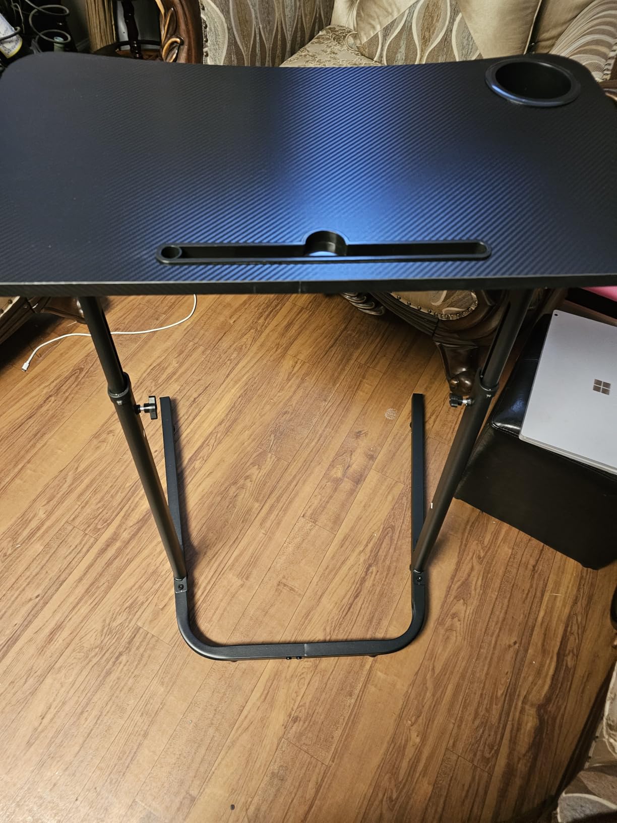 Stepwaver Treadmill Desk, Small Standing Desk for Walking Pad, 30-47 Inch Adjustable Height Walking Pad Stand for Treadmill customer photo 1
