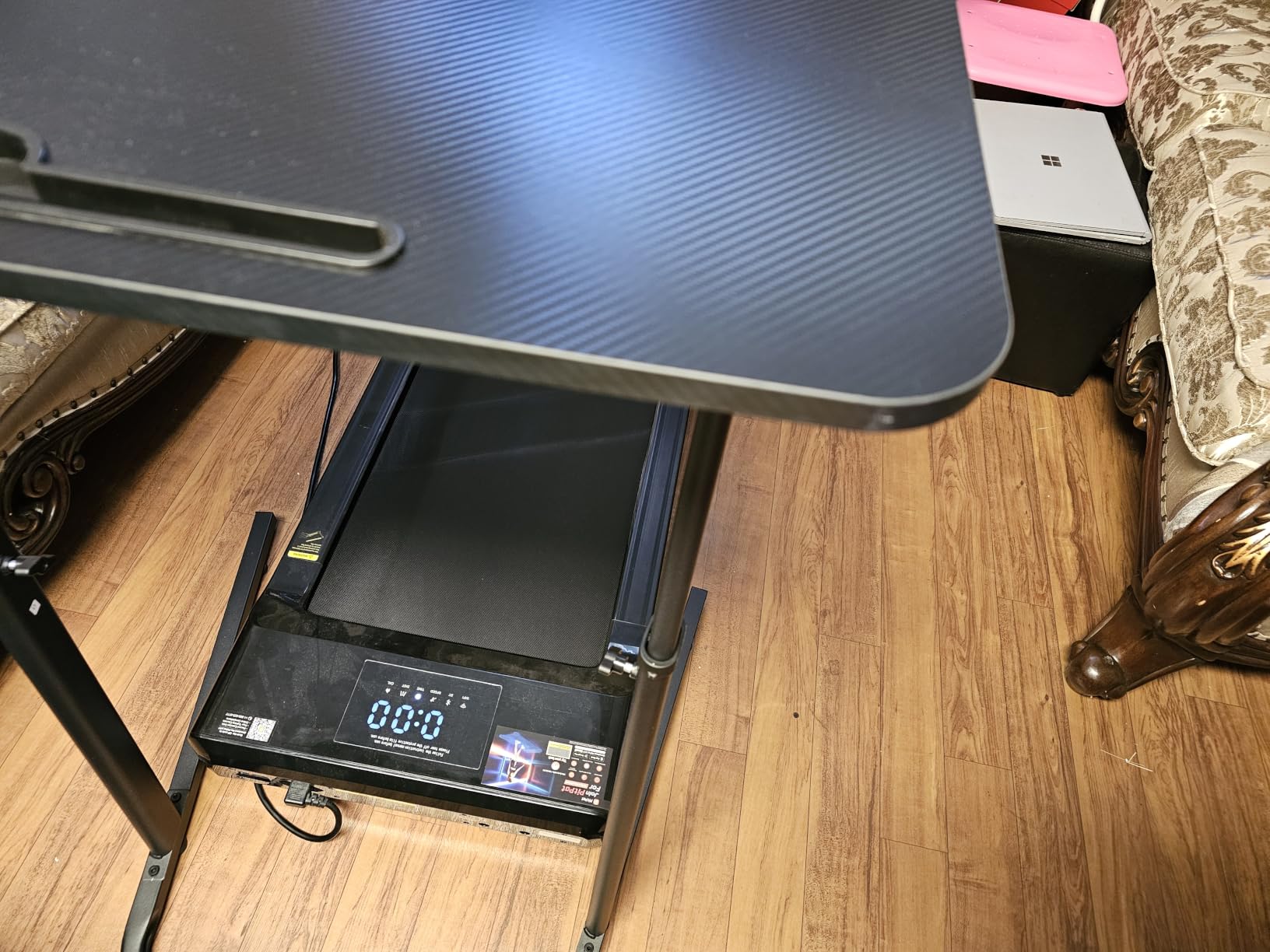 Stepwaver Treadmill Desk, Small Standing Desk for Walking Pad, 30-47 Inch Adjustable Height Walking Pad Stand for Treadmill customer photo 2