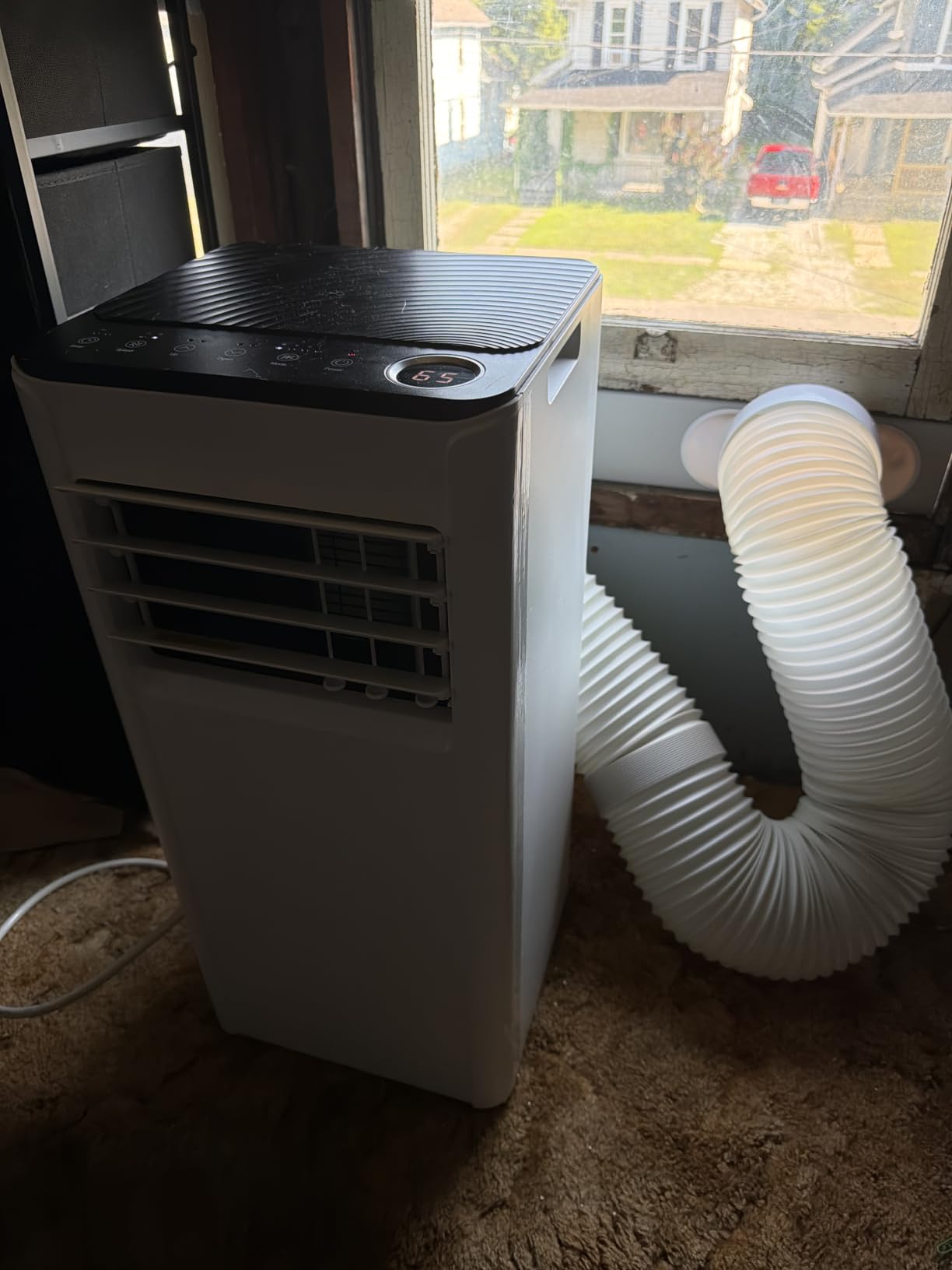EUHOMY Portable Air Conditioners, 8,000 BTU AC for Rooms Up to 350 Sq. Ft. | 350 CFM, 4 Modes (Cool, Dry, Fan, Sleep), Remote & Panel Control, Easy Installation, 20-50 in. Window Kit, 50dB, 24h Timer customer photo 1