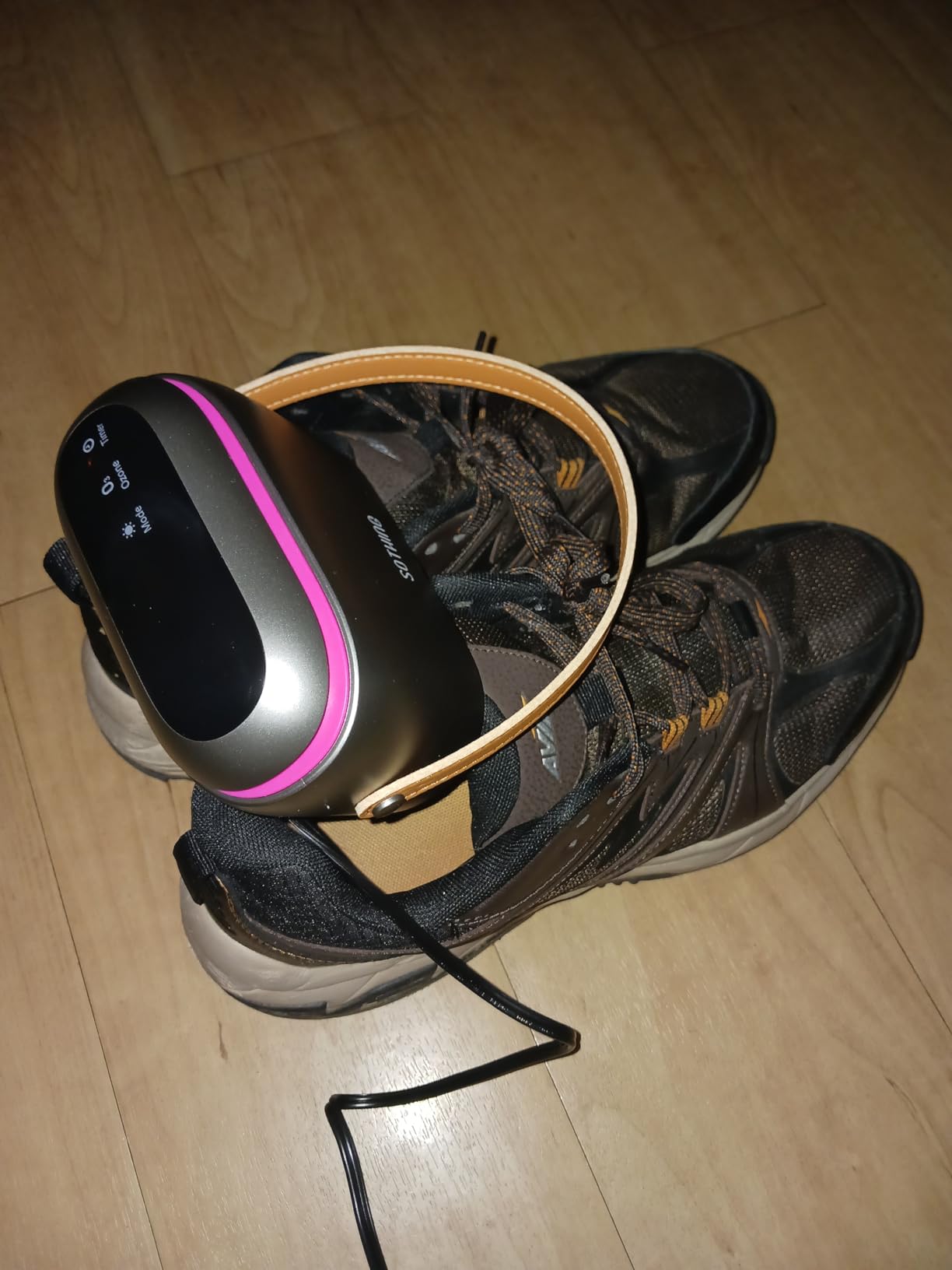 Boot Dryer, Portable Shoe Dryer for Sneakers with Ozone Freshening | 11.8 in Extendable Hoses, 95W Rapid Drying, 3 Heat Levels, LED Touch Panel, 1-9H Timer, for Work Boots, Soccer Cleats, Gloves customer photo 1