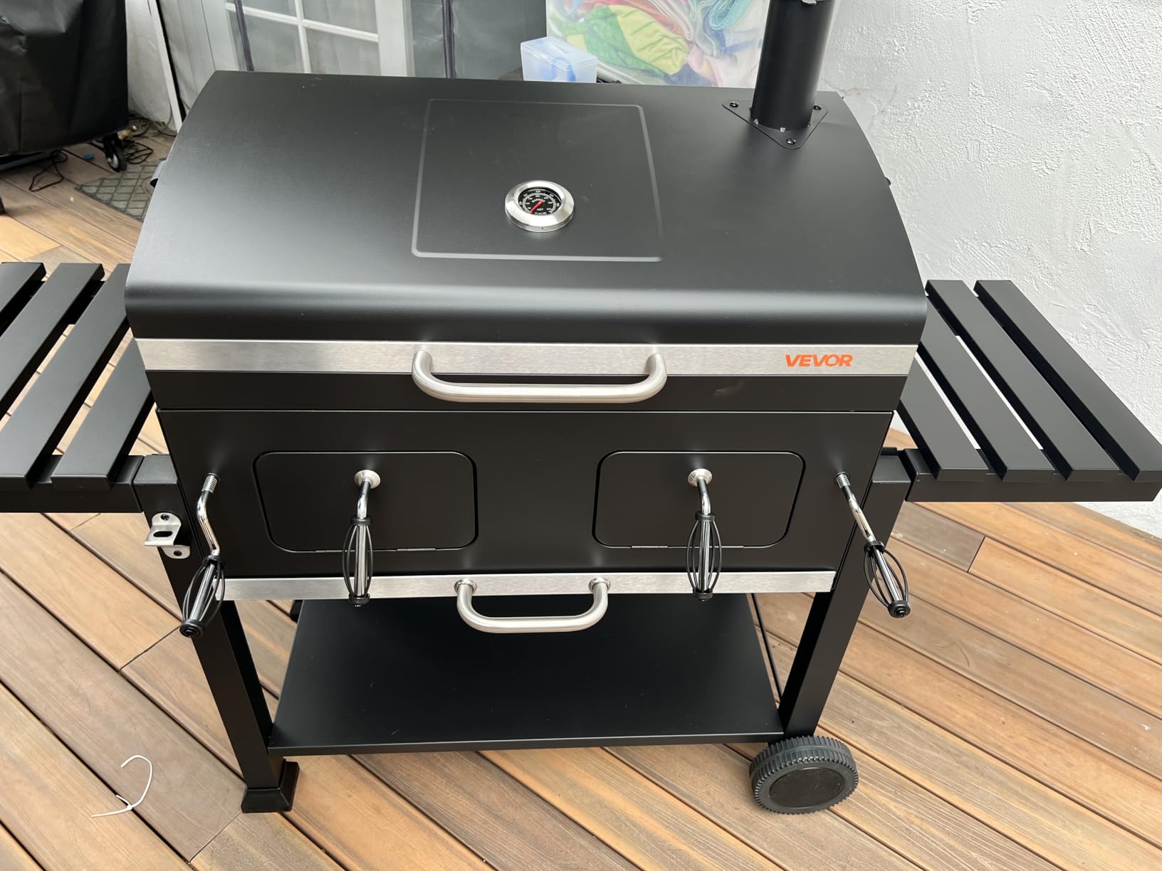 VEVOR Charcoal Grill, 780 sq.in. Extra-Large Charcoal Barbecue Grill with 2 Liftable Charcoal Trays & Folding Side Tables, High-Temp Powder-Coated Steel BBQ Cooking Grills for Patio Backyard Parties customer photo 1