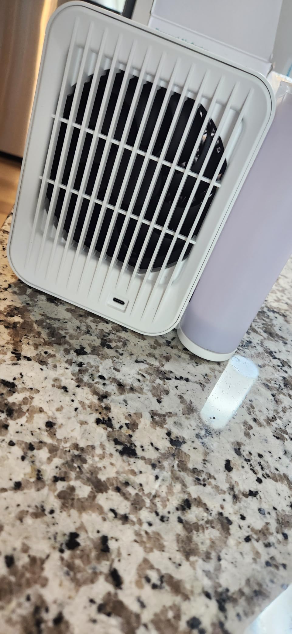 Portable Air Conditioners Fan: Air Conditioner, Ac Unit | Evaporative Air Cooler - Personal Mini Air Cooler with Timer & 7 Light Ac Unit for Bedroom Room Desktop Office (Paper White) customer photo 2
