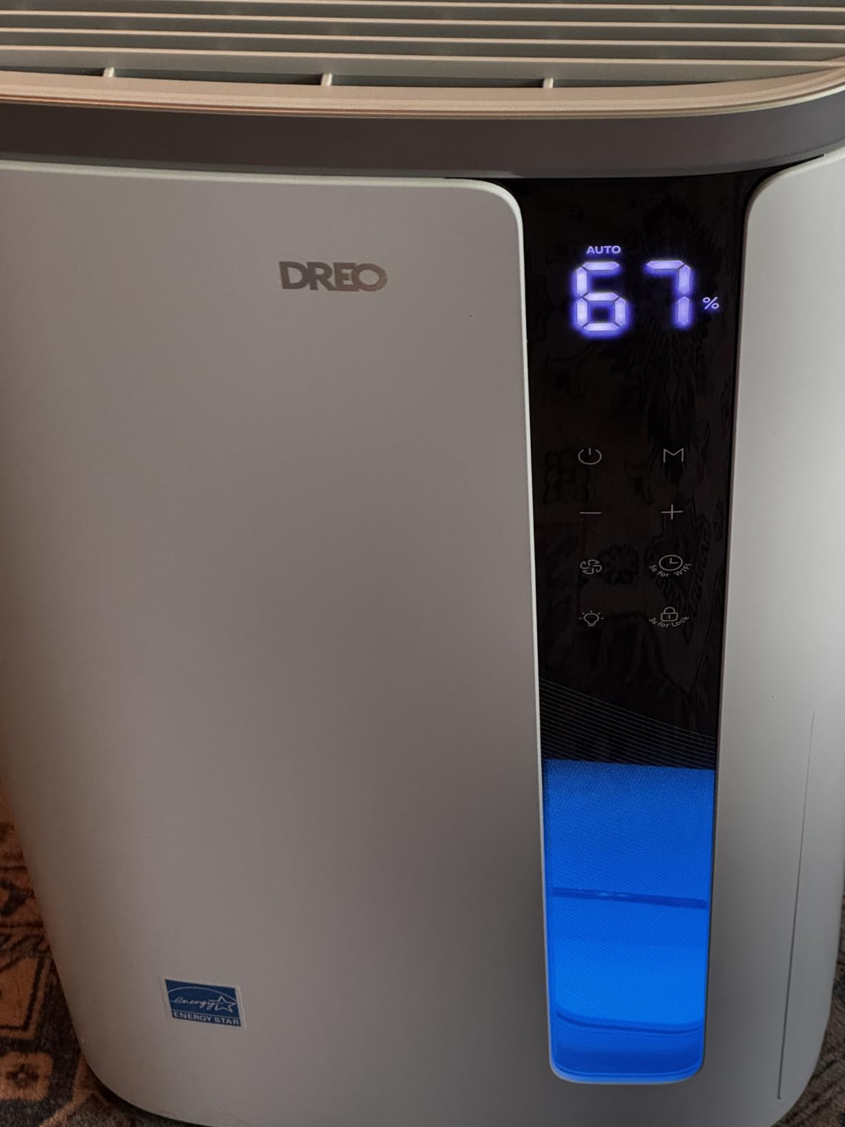 DREO Energy Star 2025 Smart Dehumidifier for Basement, 1.85 Gal Water Tank | 73 Pints, Quiet 41dB, for Home & Large Room up to 2000 Sq Ft, Drain Hose Included, Auto Humidity Control, 3 Fan Speeds, Timer customer photo 1