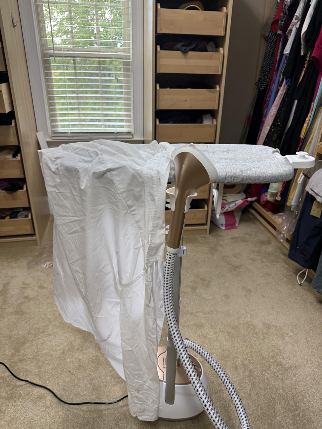 Steamer for Clothes,1800W Professional Clothes Steamer | Rotating Iron Board, 30S Heat, 2L Water Tank, Adjustable Dual Rods, 10 Fabric Modes, Leak-Proof for Luxury Fabrics customer photo 1