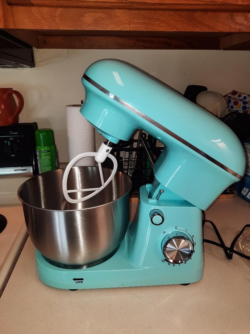 OLIXIS 4.2 Qt Stand Mixer, 10-Speed Tilt-Head Electric Mixer for Baking | Include Dough Hook, Whisk, Flat Beater & Splash Lid, 10 Speeds Handle Cakes, Cookies & Bread Dough, Compact, Easy-Clean Bowl customer photo 1