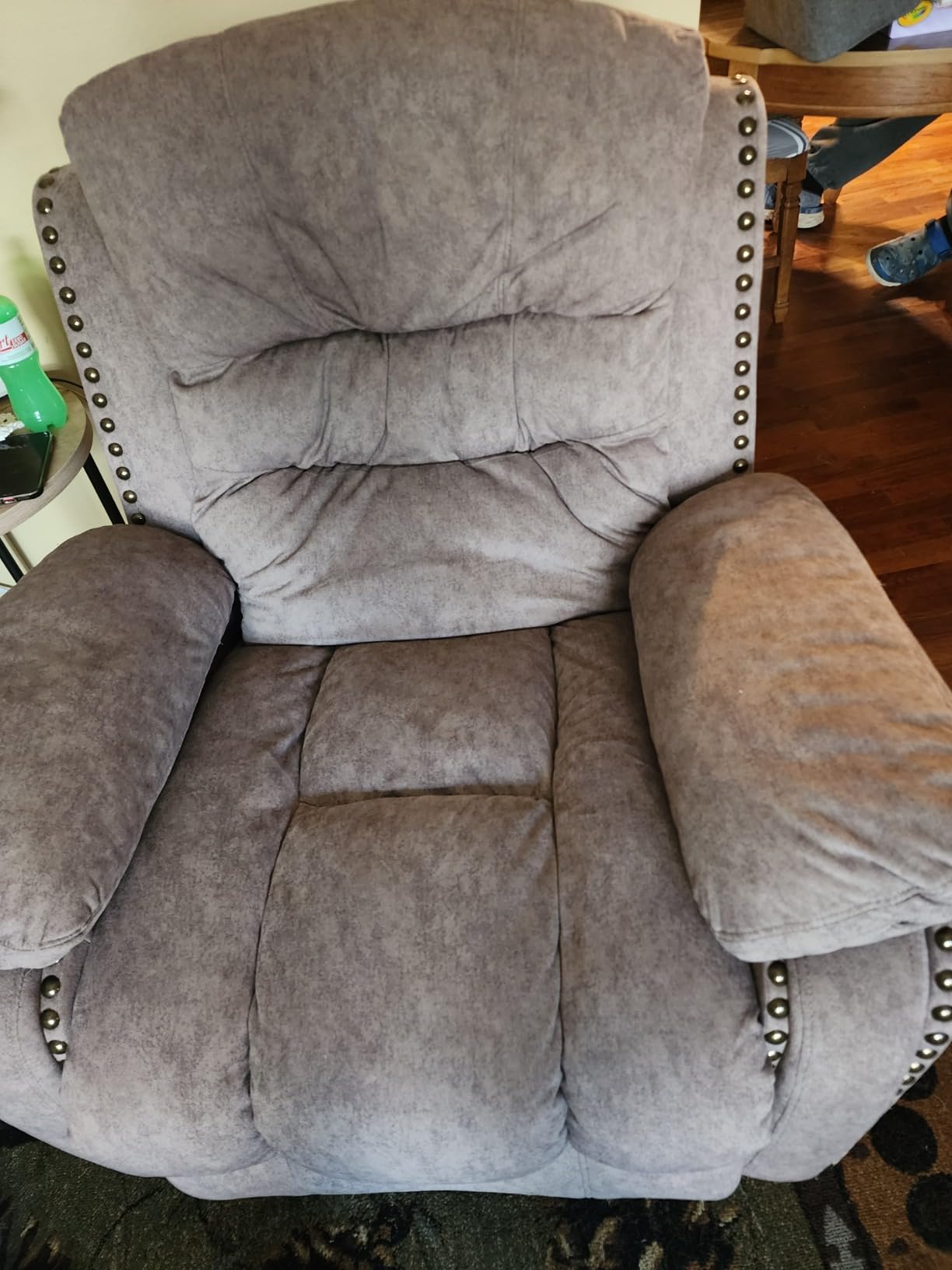 jonpony Power Lift Recliner Chair for Elderly, Big and Tall Lift Chair with Massage and Heat for Living Room, Fabric Electric Recliner Chairs with 4 Side Pockets, USB Charge Port,Blue customer photo 1