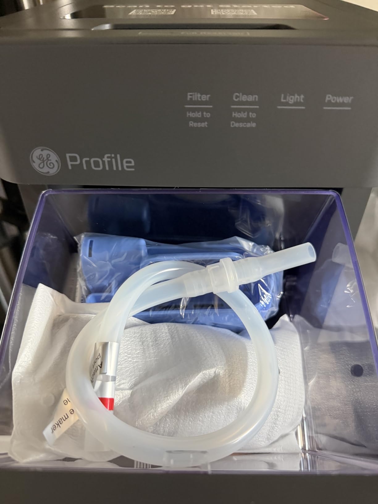 GE Profile Opal MINI PRO Nugget Ice Maker w/Side Tank, Portable Countertop Pebble Ice Machine, 36 lbs/Day, Top Fill, 6 Pack Descaler & Scoop, Stainless Steel customer photo 1