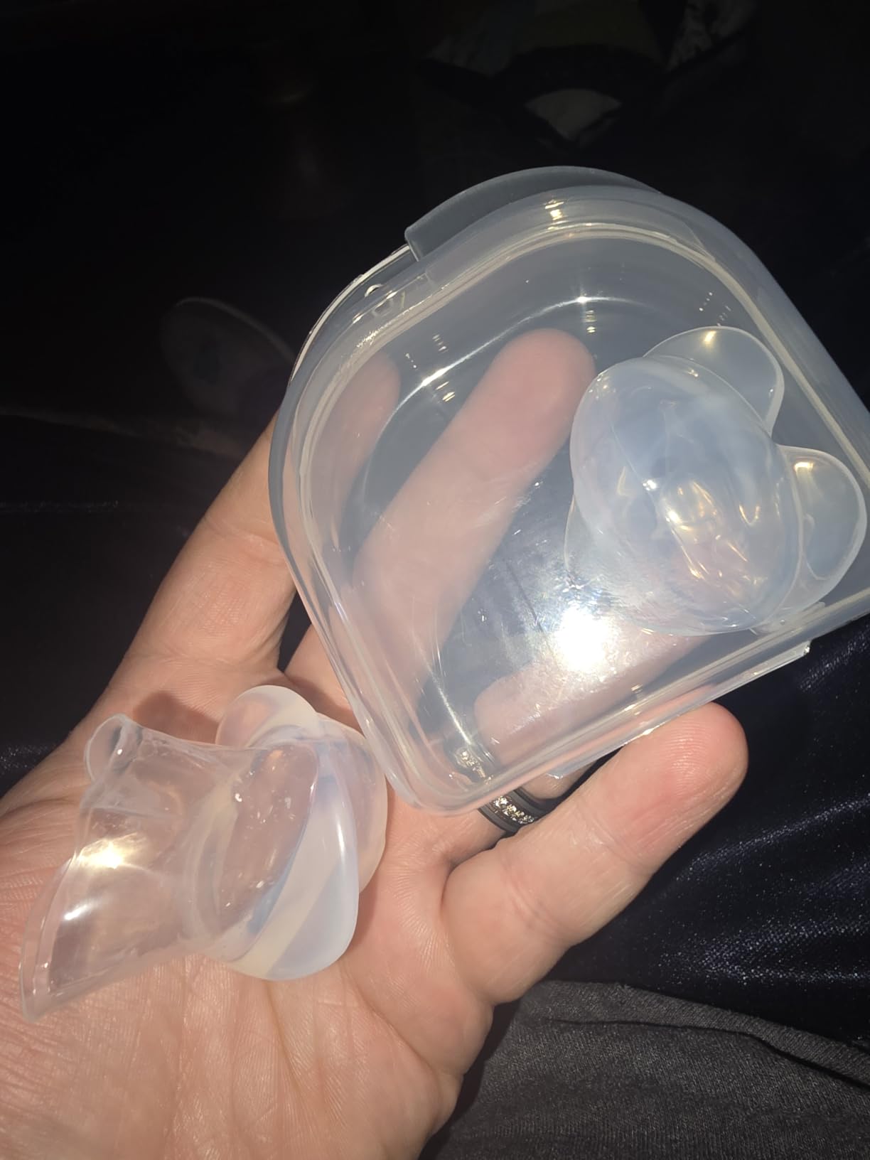 Tongue Stabilizing Device Mouthpiece - Reusable BPA-Free Tongue Retainer for Quiet Restful Sleep, Soft Silicone Anti-Snoring Device, Custom-Fit for Men & Women, Includes Travel Case (Clear) customer photo 2