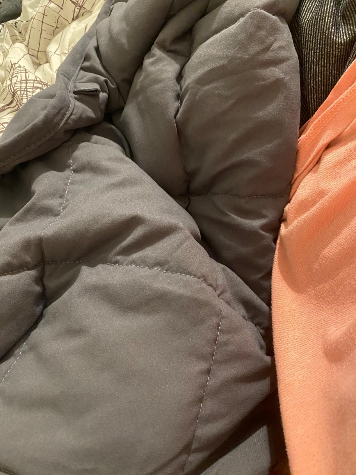 AN Cooling Weighted Blanket Adults (80x60 15lb Twins) for Perfect Sleep | Premium Breathable Cotton Weighted Blanket All-Season Sleep & Warmth for 100-140 lbs Machine Washable customer photo 2