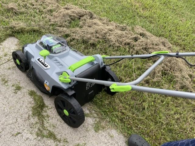 13 Inch Cordless Lawn Mower, 40V Electric Lawnmower for Garden/Patio/Yard | 2 x 20V 4.0Ah Battery, 13 inch Cutting Width, 5 Adjustable Height, 30L Grass Bag, Bagging Mode & Mulching Mode customer photo 1
