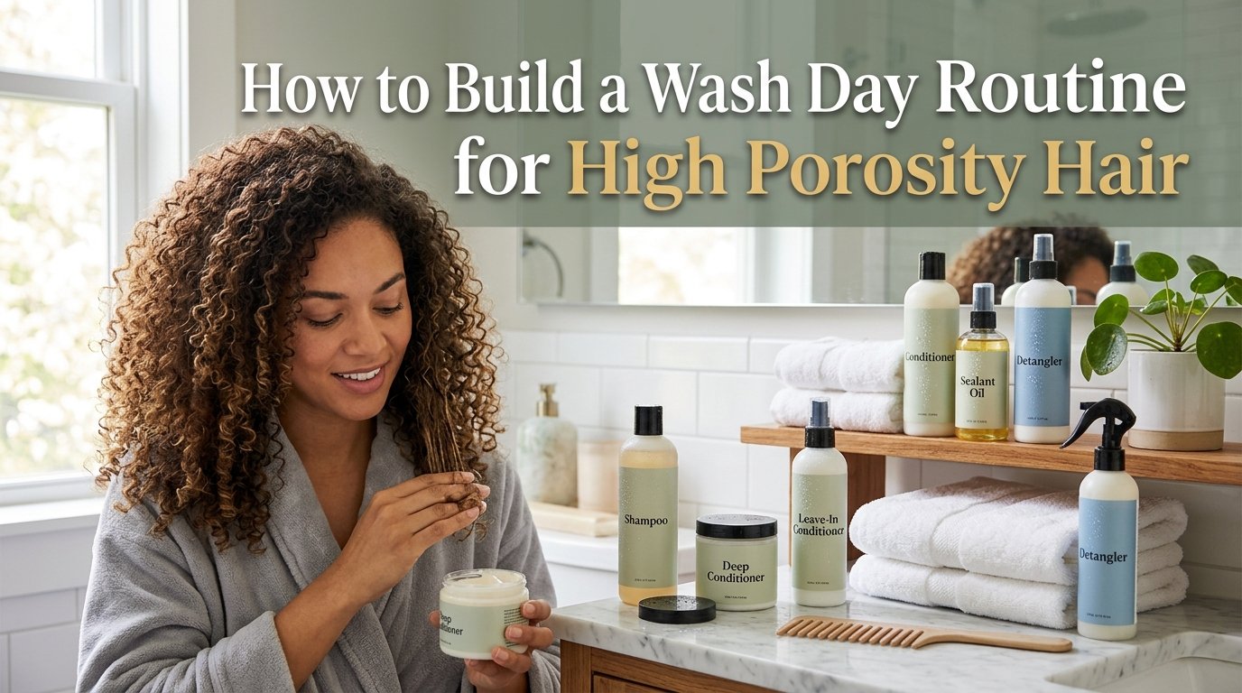 How to build a wash day routine for high porosity hair that dries out fast