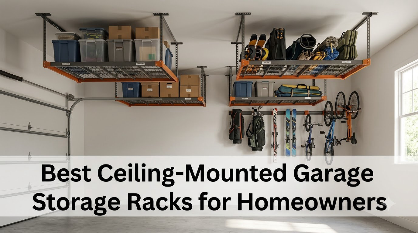 Best Ceiling-Mounted Garage Storage Racks for Homeowners