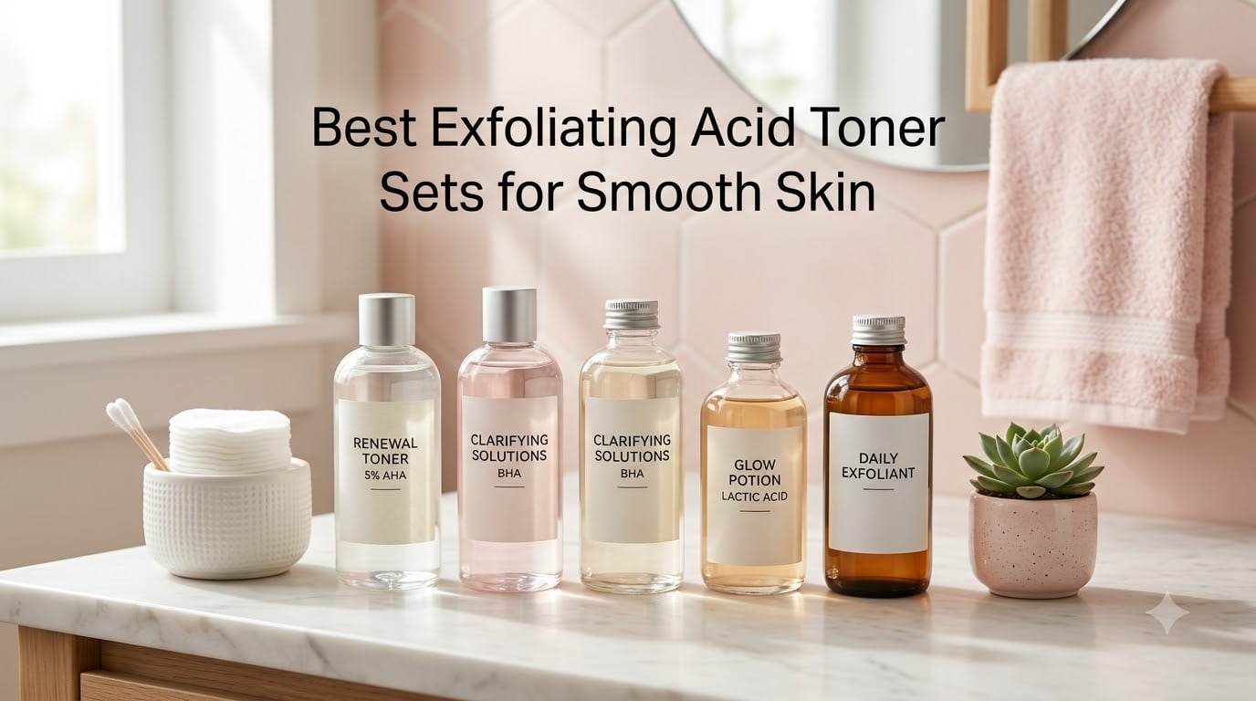 Best Exfoliating Acid Toner Sets for Smooth Skin