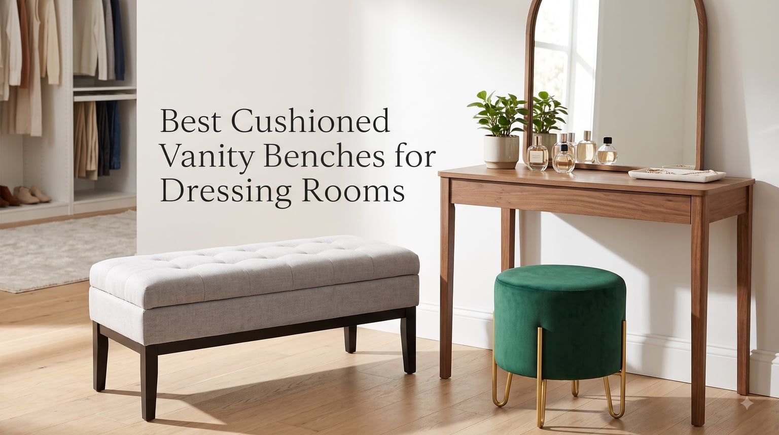 Best Cushioned Vanity Benches for Dressing Rooms