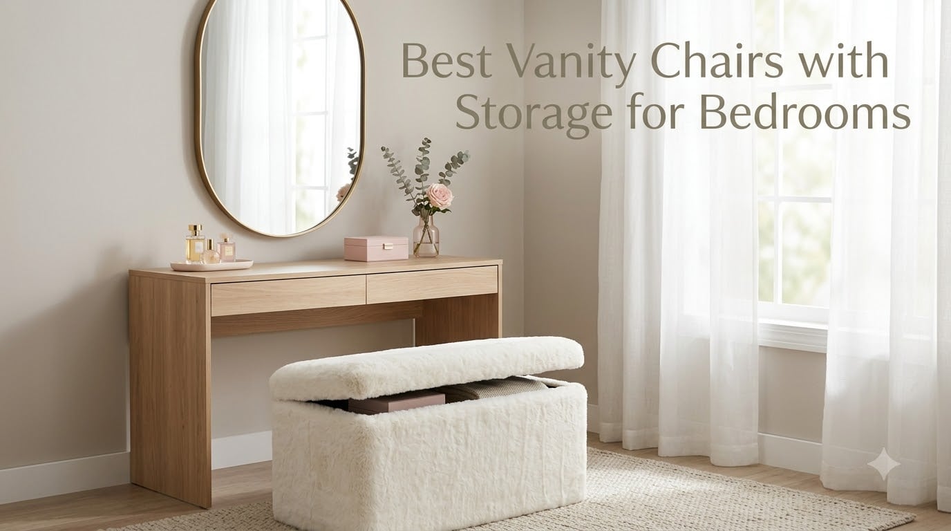 Best Vanity Chairs with Storage for Bedrooms