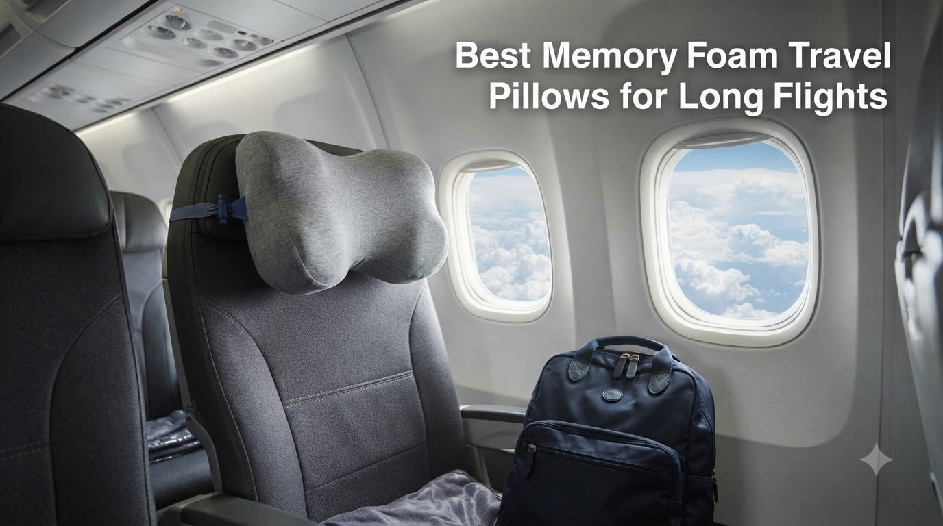 Best Memory Foam Travel Pillows for Long Flights