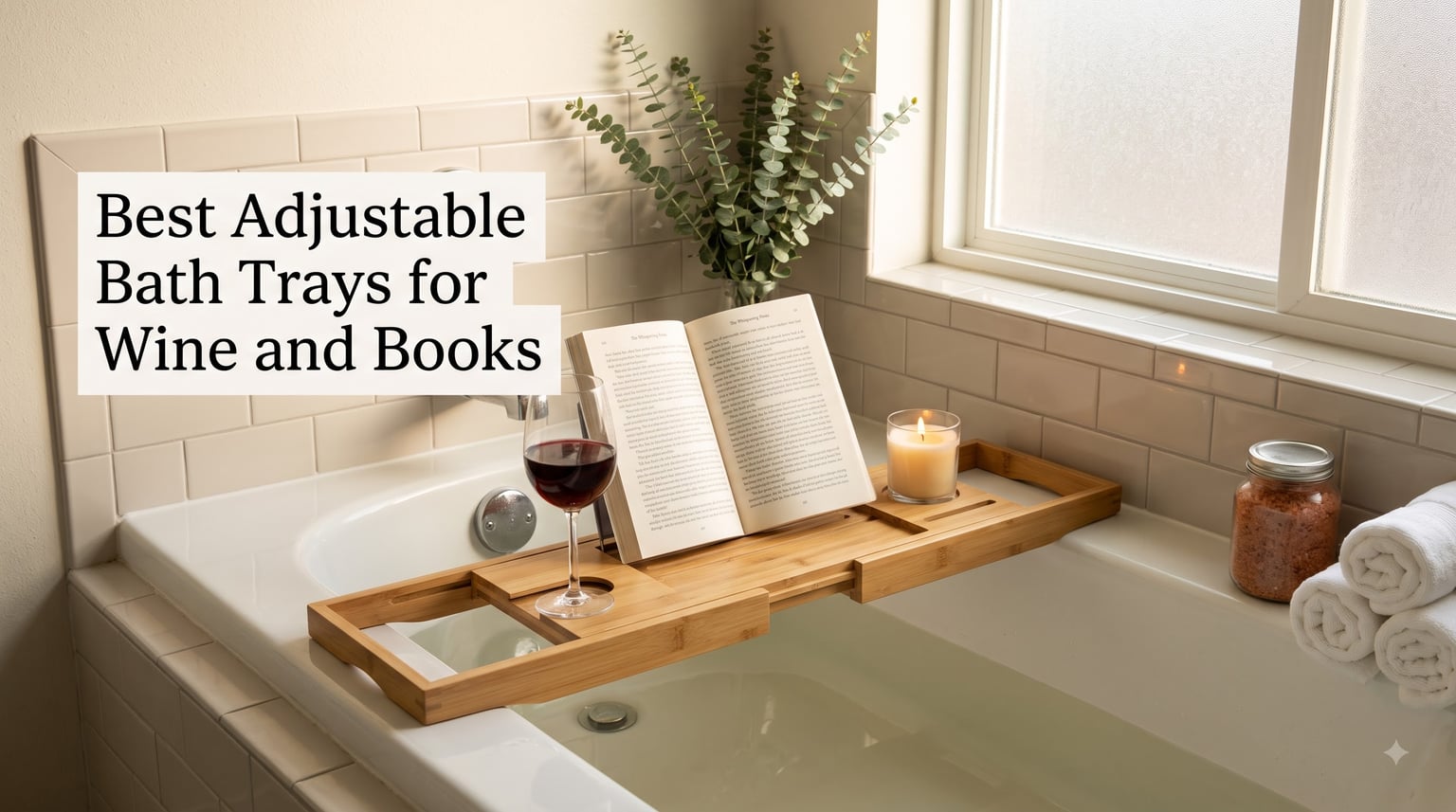 Best Adjustable Bath Trays for Wine and Books