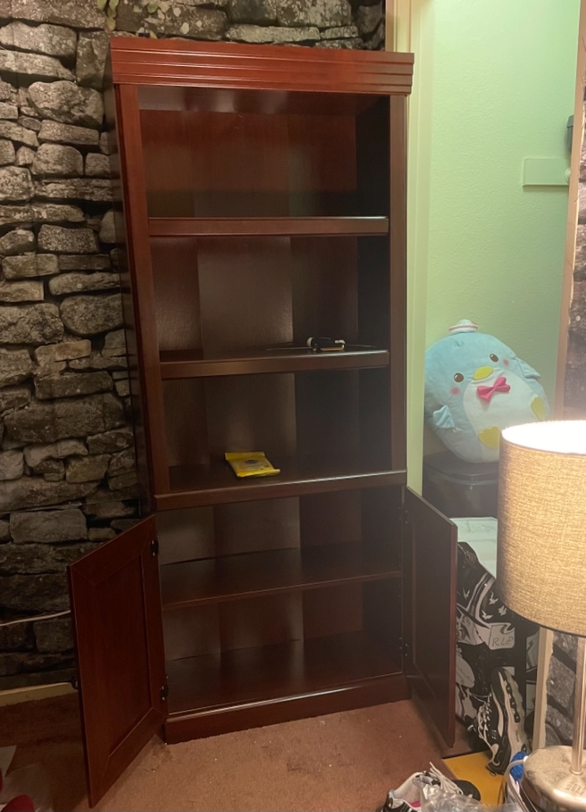 Sauder Heritage Hill Library With Doors/ Book shelf, Classic Cherry finish customer photo 1