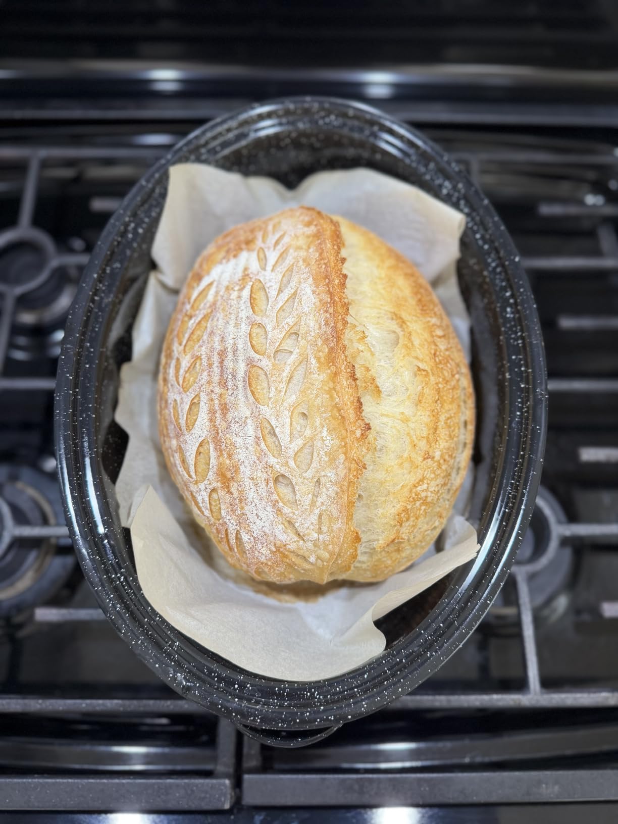 Granite Ware Covered Oval Roaster, 20 Lb Capacity - Speckled Black customer photo 2