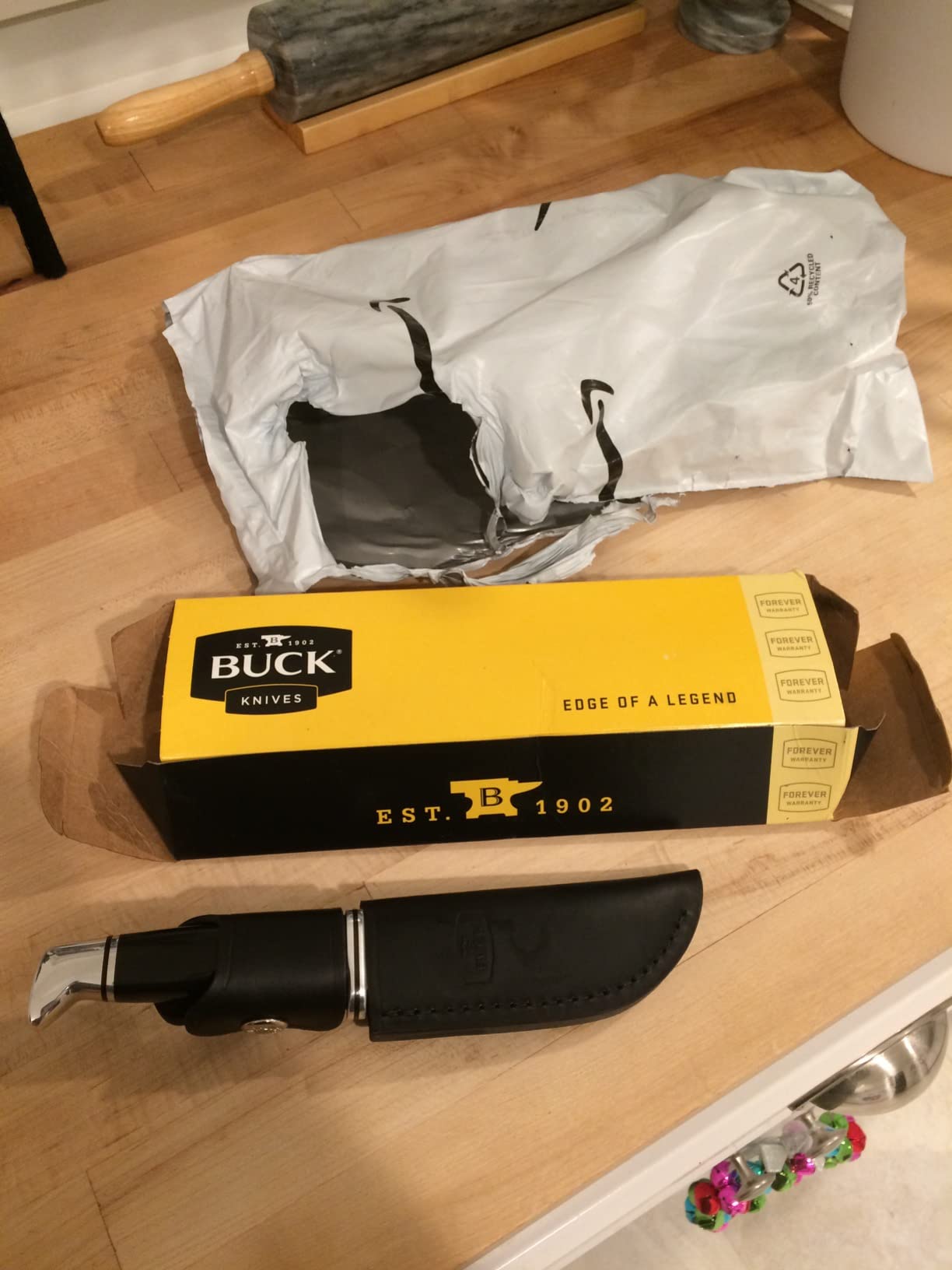 Buck Knives 103 Skinner Hunting Knife with Sheath, Black, 4.3 oz customer photo 1