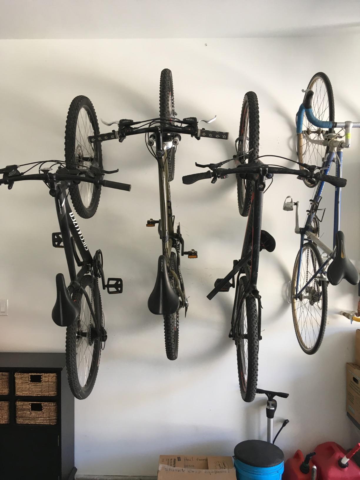 Leonardo Bike Rack Wall Mount with Tire Tray by Delta Cycle – Elegant Vertical Hanger Hook Design Provides Easy Bicycle Storage Access – Hassle-Free Installation – Vertical Mount Holds Up to 40 lbs customer photo 2