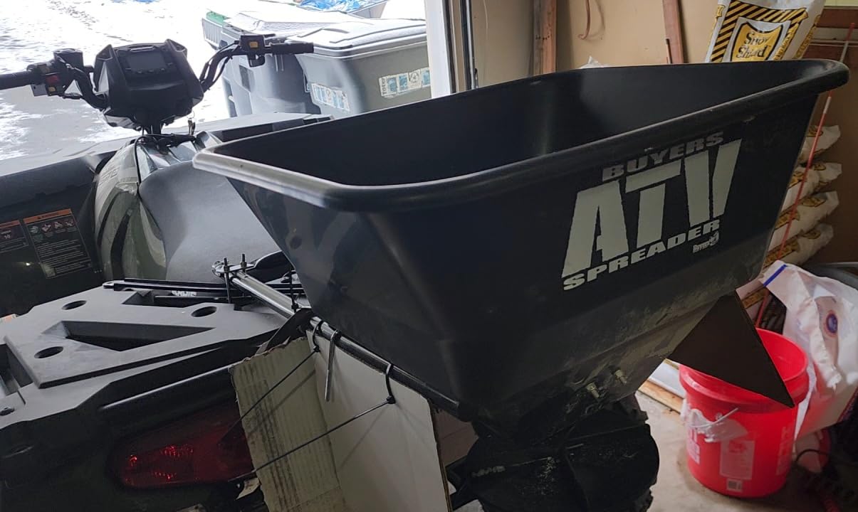 Buyers Products ATVS100 100 lb ATV Rear Rack Mount Broadcast Spreader customer photo 2