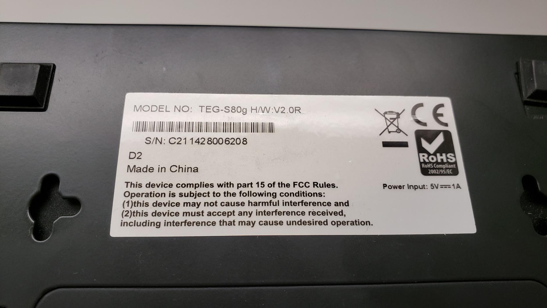 TRENDnet 8-Port Mini Gigabit Switch, TEG-S80g, Ethernet Splitter customer photo 2