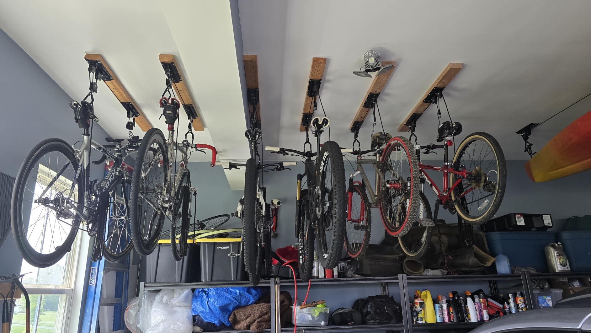 RAD Sportz Bicycle Hoist 2-Pack Quality Garage Storage Bike Lift with 100 lb Capacity Even Works as Ladder Lift Premium Quality customer photo 1