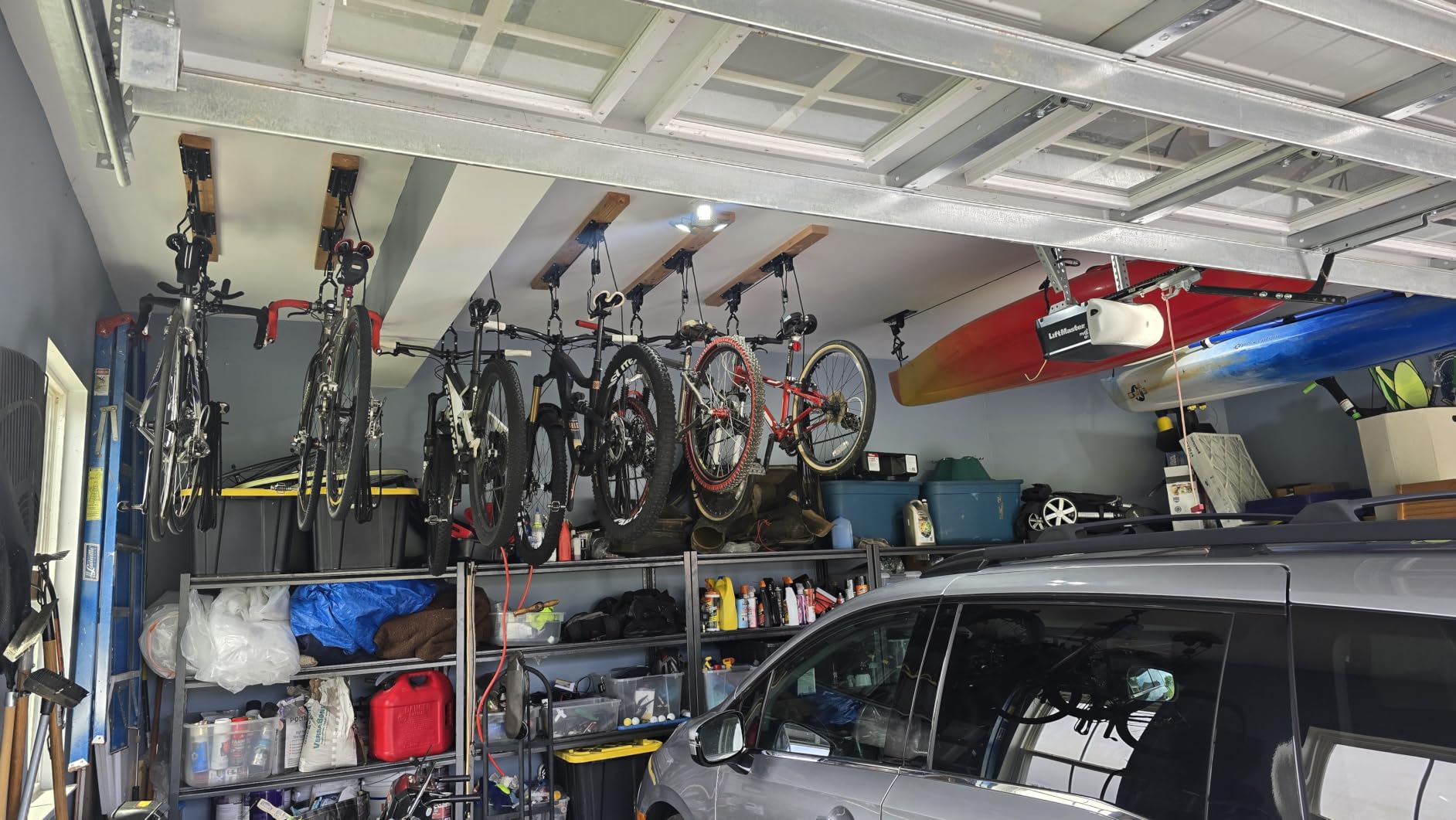 RAD Sportz Bicycle Hoist 2-Pack Quality Garage Storage Bike Lift with 100 lb Capacity Even Works as Ladder Lift Premium Quality customer photo 2