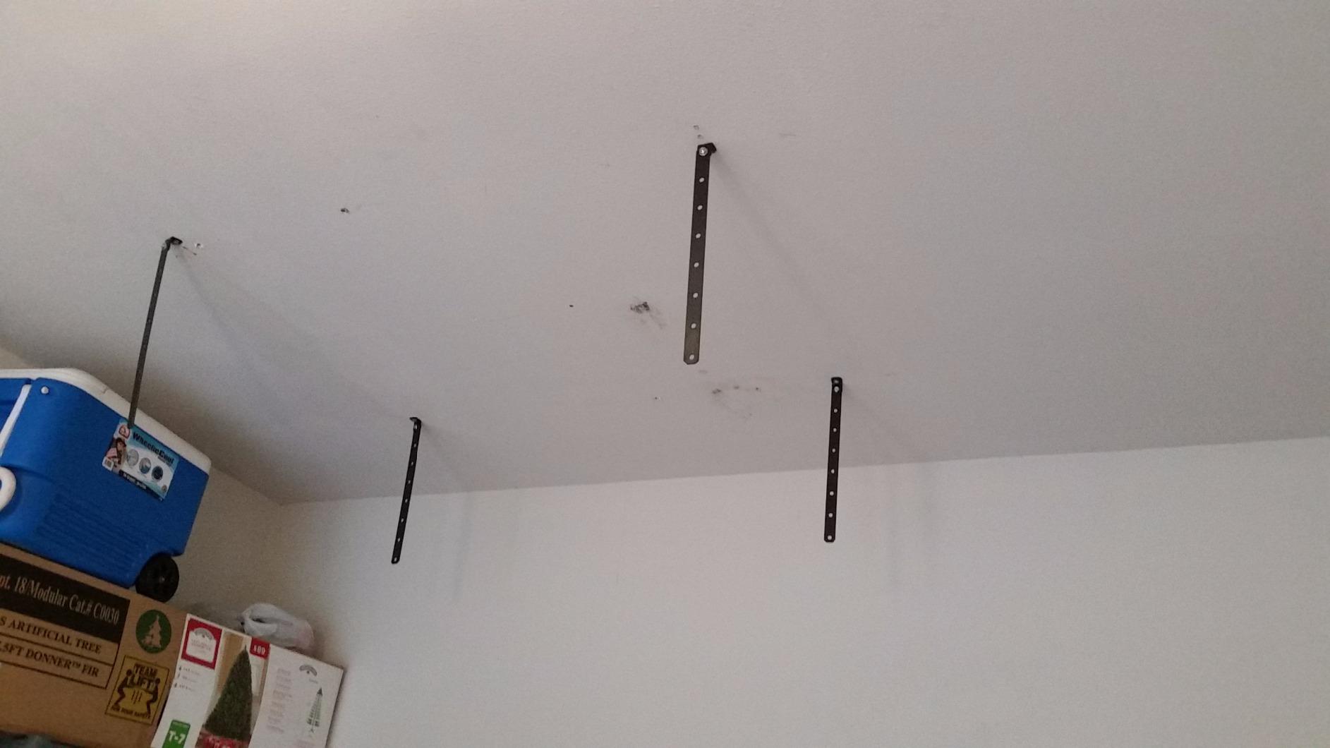 Hyloft Overhead Steel Garage Storage System, Ceiling Rack, 45-Inch x 45-Inch, 00625, Hammertone customer photo 1