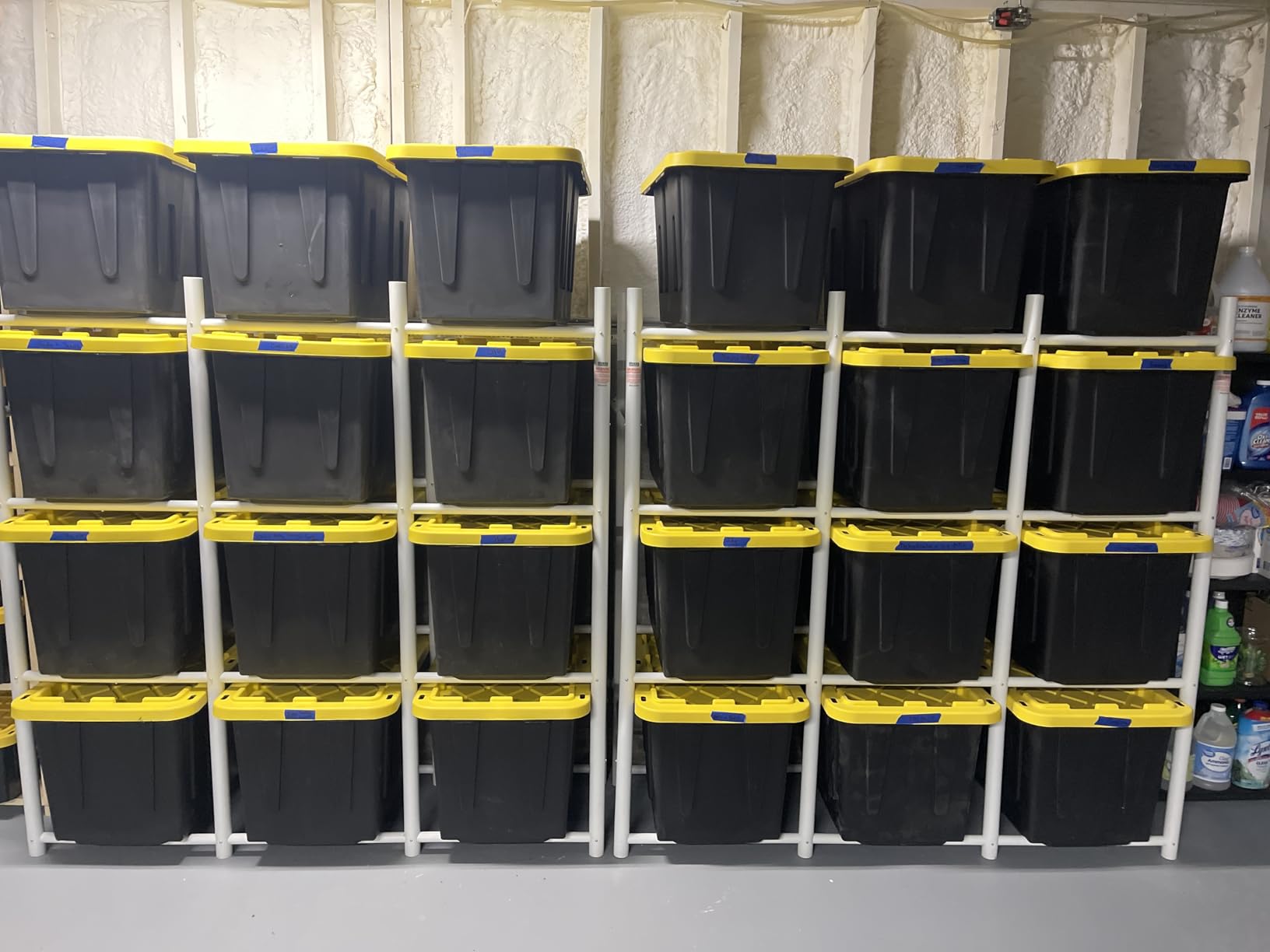 12 Compact Shelving system for storing plastic bins, totes and tubs. customer photo 1