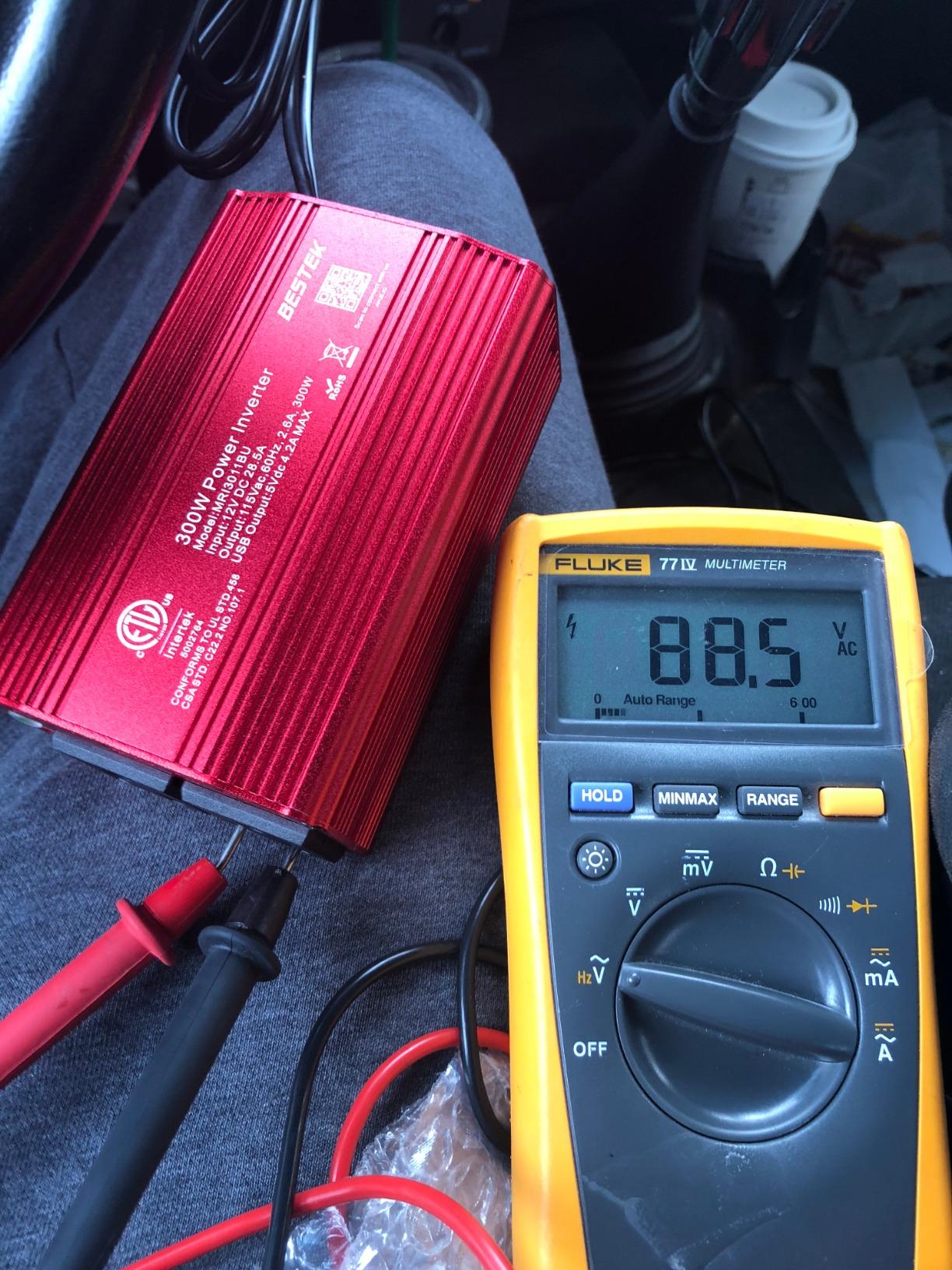BESTEK Power Inverter DC 12-17V to AC 110V - 300W Car Plug Adapter Outlet customer photo 1