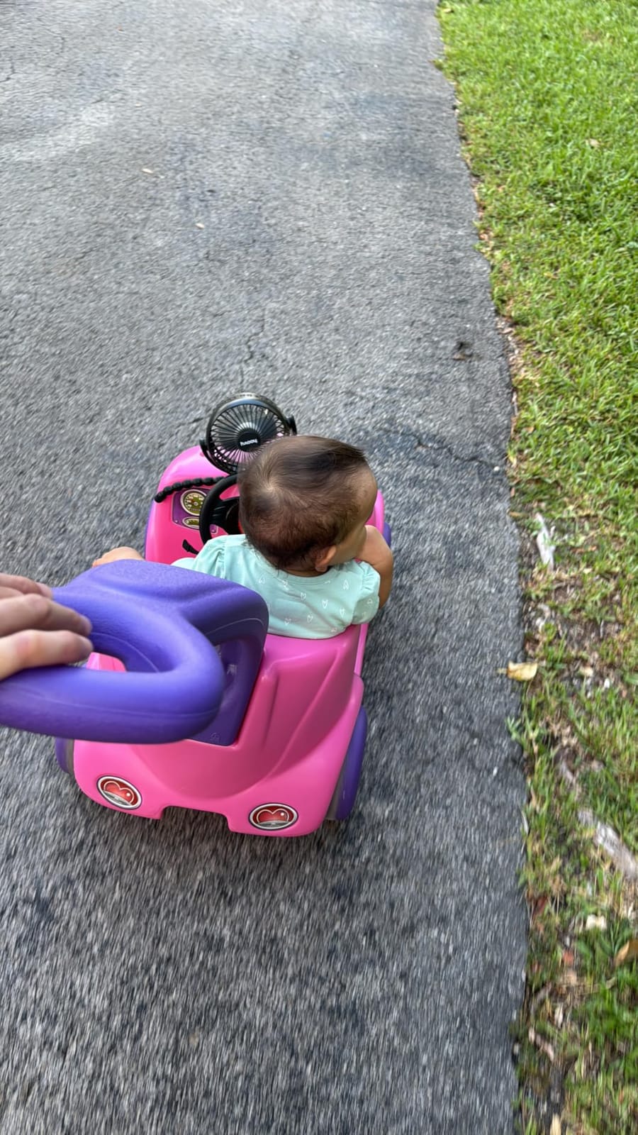 Step2 Push Around Buggy Kids Push Car, Ride On Toy, Stroller Substitute, Includes Seat Belt & Horn, Made of Durable Plastic, Max Weight 50 lbs., For Toddlers 1.5-4 Years Old, Pink customer photo 1