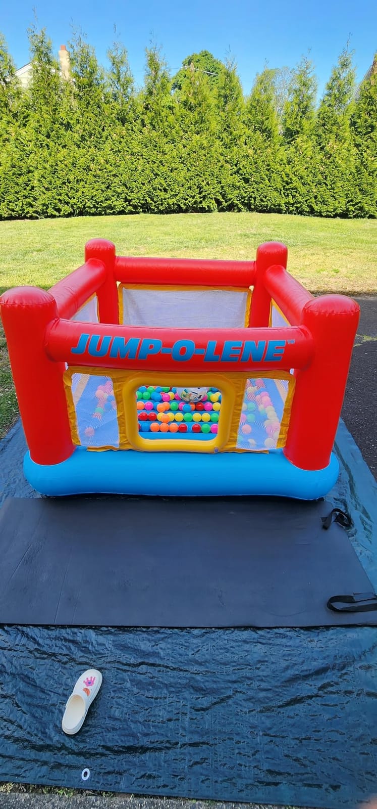 INTEX Jump-O-Lene Inflatable Trampoline Bounce House for Kids Ages 3-6 | 48260EP - Blow Up Play Center with Crawl-Thru Door and Net for Indoor & Outdoor Use customer photo 2