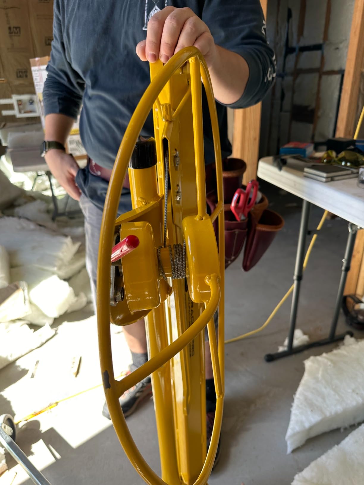 PANELLIFT® Drywall Lift, Sheetrock Hoist 125, 150 lbs, Rolling Panel Lift, Drywall Installation, Rolling Lifter, Sheetrock Lift, Drywall Lifter, Adjustable customer photo 1