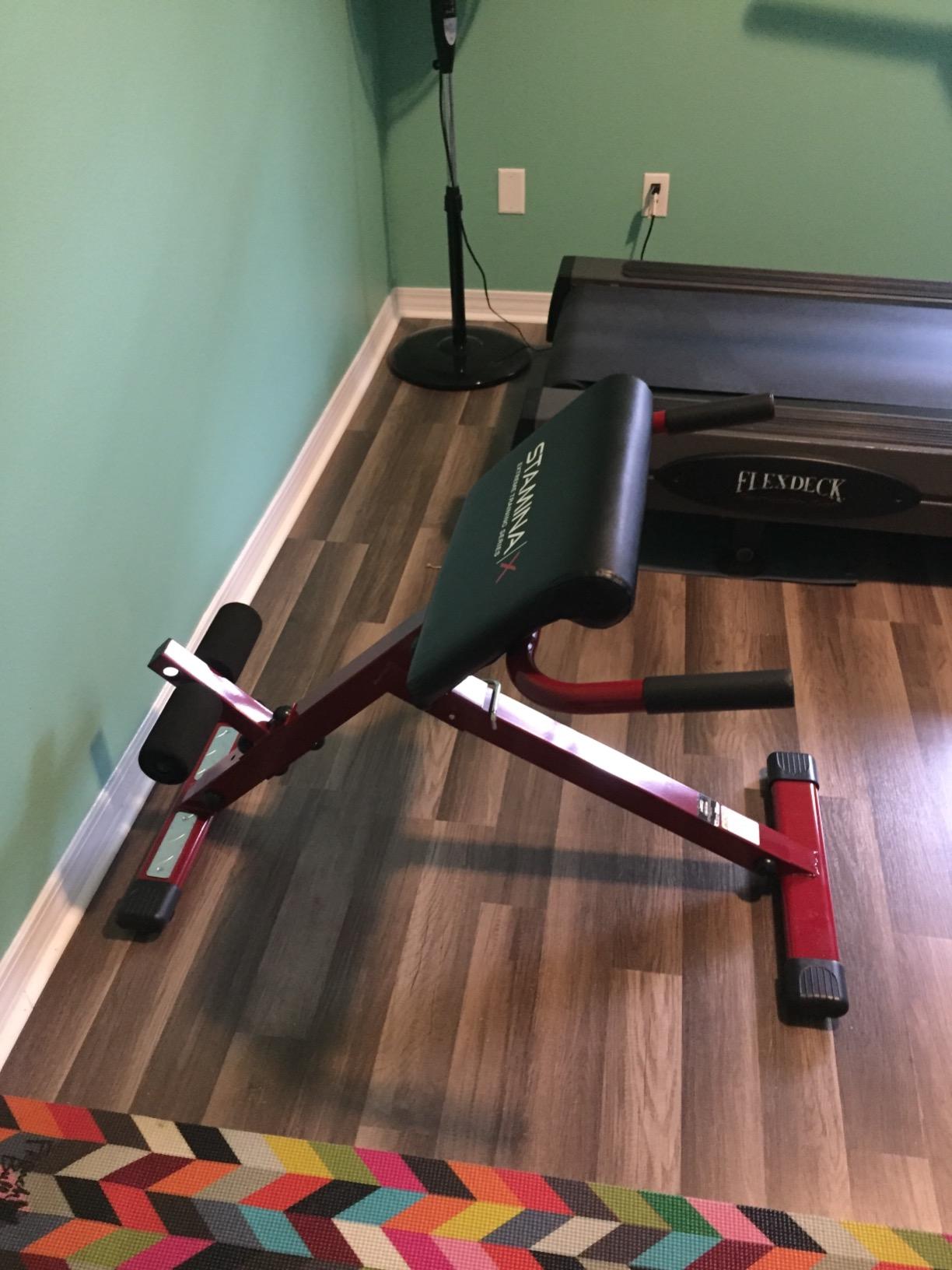 Stamina X Adjustable Ab, Back, and Core Strength Exercise, Sit-Up Fitness Hyperextension Weight Bench for At-Home Workouts customer photo 2
