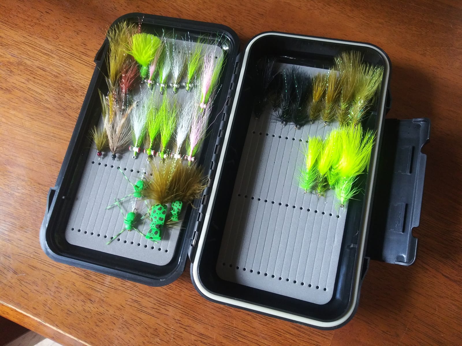 New Phase - Fly Fishing Box Double Sided - Ice fishing Box - Grey - Holds Hundreds of Flies and Streamers customer photo 2