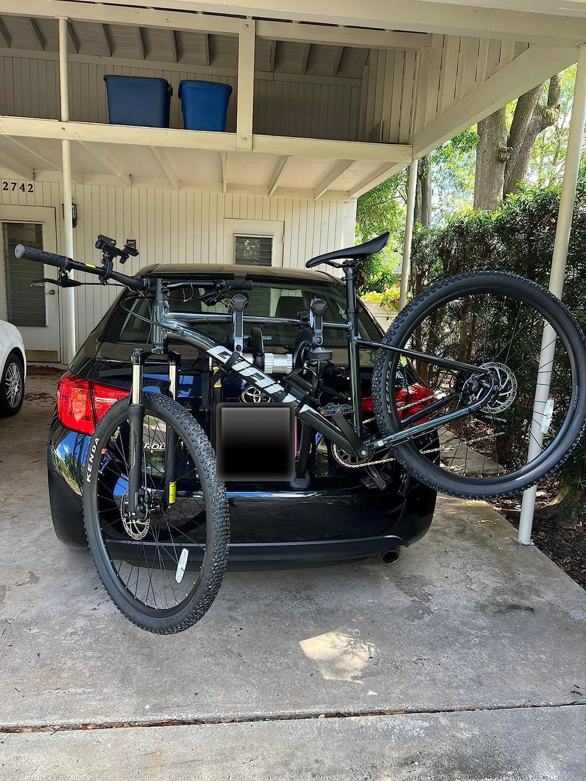 Saris Bones Car Trunk Bicycle Rack Carrier, Mounts 2 Bikes, Black - Durable, Rust-Free, Anti-Sway Straps, Fits Most Vehicles, Made in USA, Arc-Based Design, 100% Recyclable Materials customer photo 1