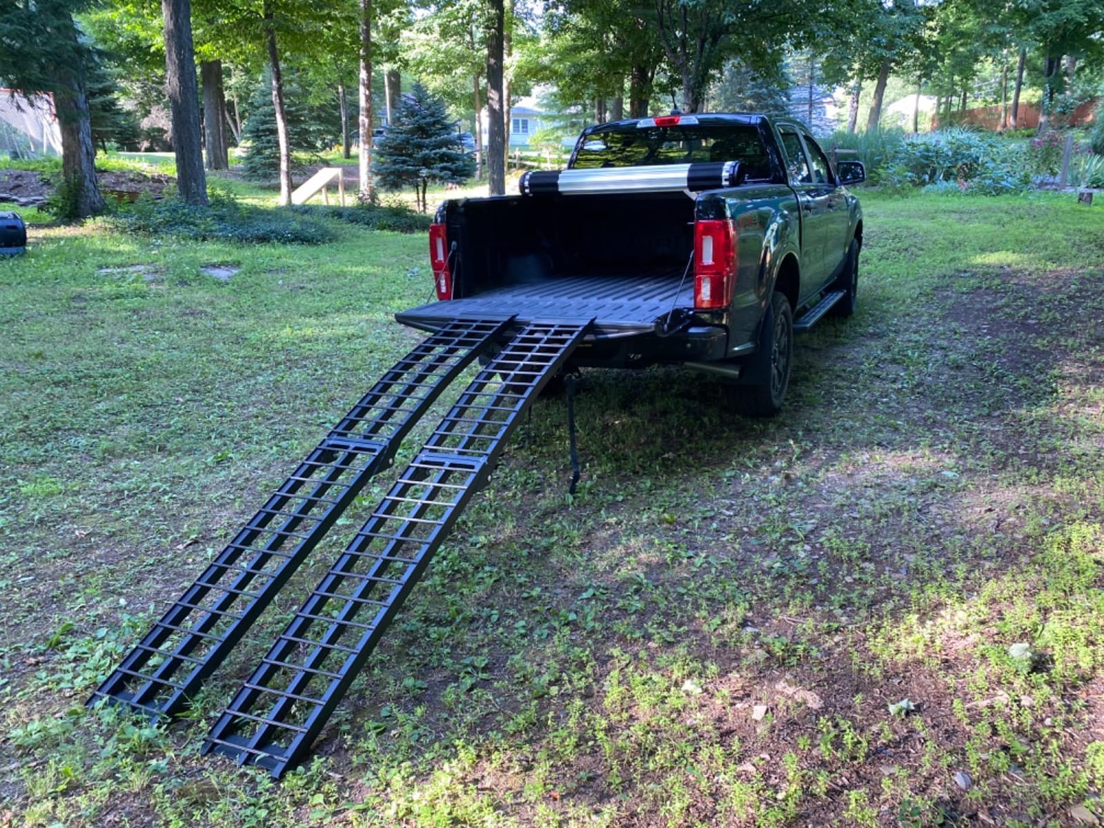 10' ATV Loading Ramps, 1,200 lb, Titan Ramps | Aluminum loading ramps for pickup trucks foldable, lightweight with serrated crossbars customer photo 2