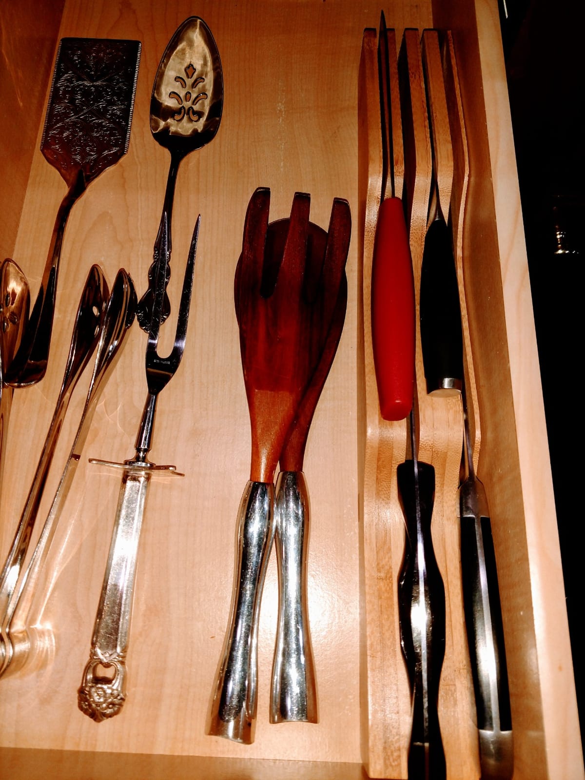 Oceanstar In-Drawer Bamboo Knife Organizer customer photo 2
