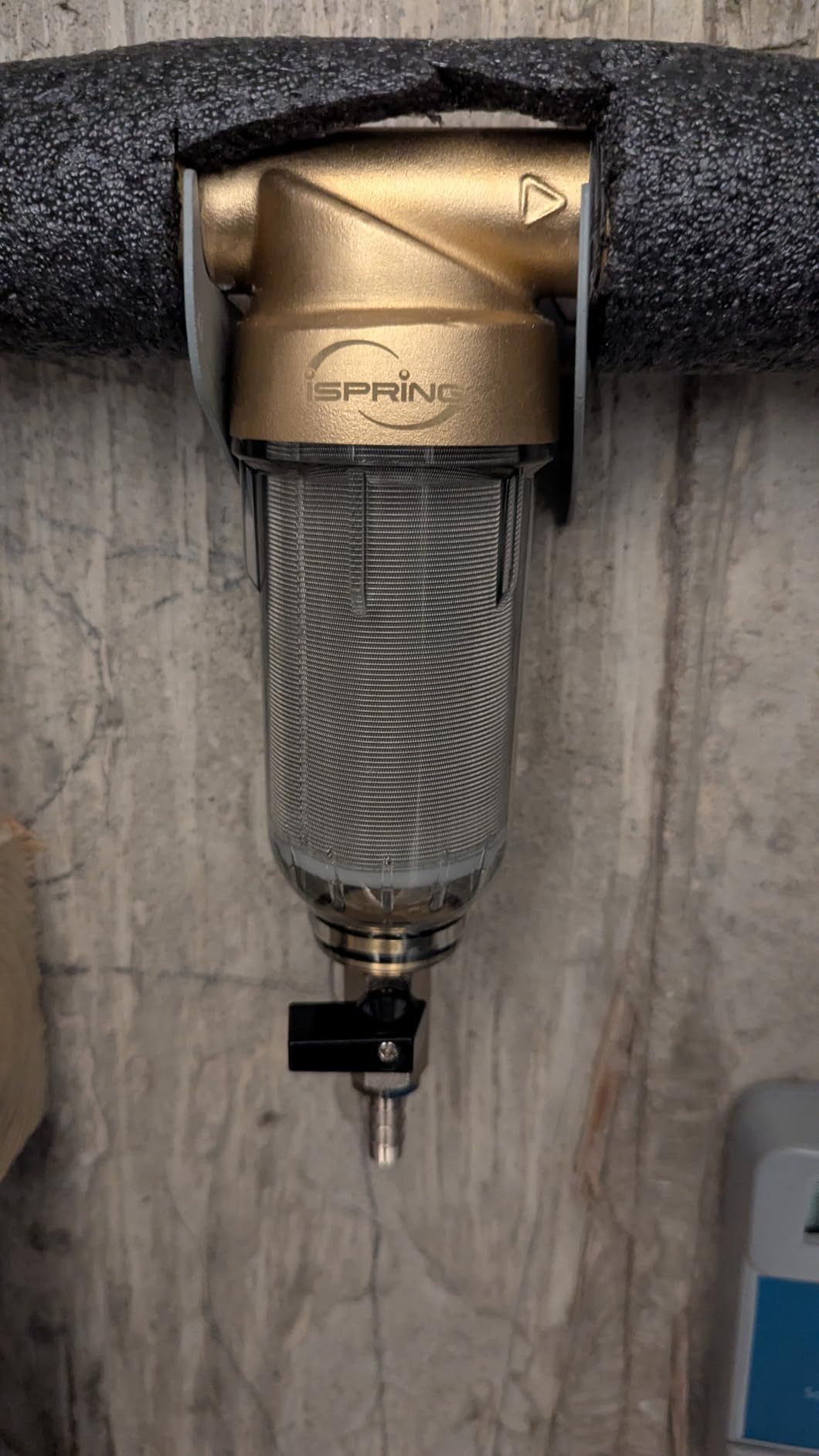 iSpring WGB22B 2-Stage Whole House Water Filtration System, 20” x 4.5” Sediment & Carbon Block Filters, Removes up to 99% Chlorine, Fine Sediment and Bad Taste Removal customer photo 2