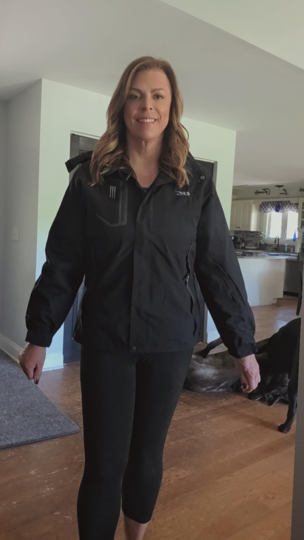 Diamond Candy Women's Lightweight Waterproof Hooded Rain Jacket customer photo 1