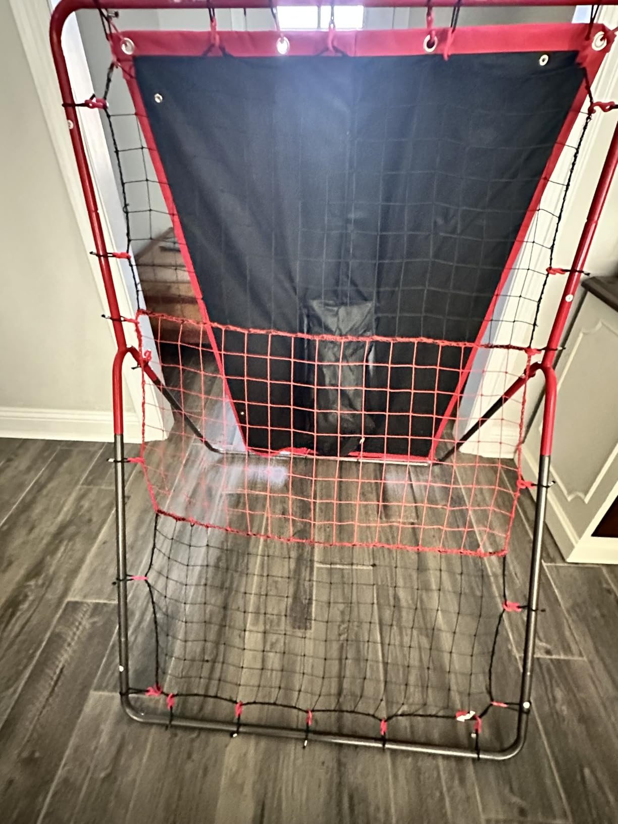 Franklin Sports Switch Hitter Rebounder + Pitching Target | Fielding + Throwing Drills, Bounces Back Pop-Flies + Grounders, Steel Frame Netting, Built For Driveway Or Practice Field customer photo 2