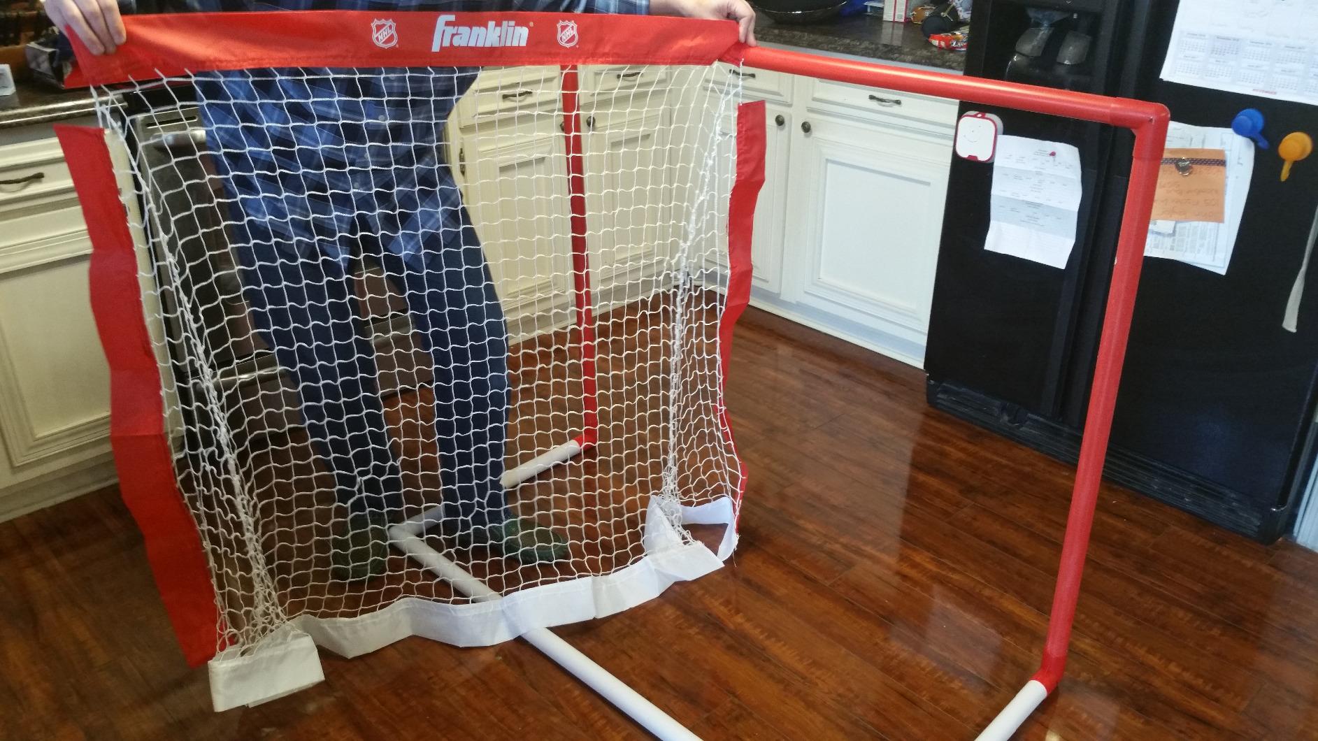 Franklin Sports Hockey Goal, Ball, and Stick Set - NHL | Driveway Fun for Beginners, Complete Starter Kit, Lightweight PVC Frame, Durable Pre-Fit Netting, For Junior Players customer photo 1